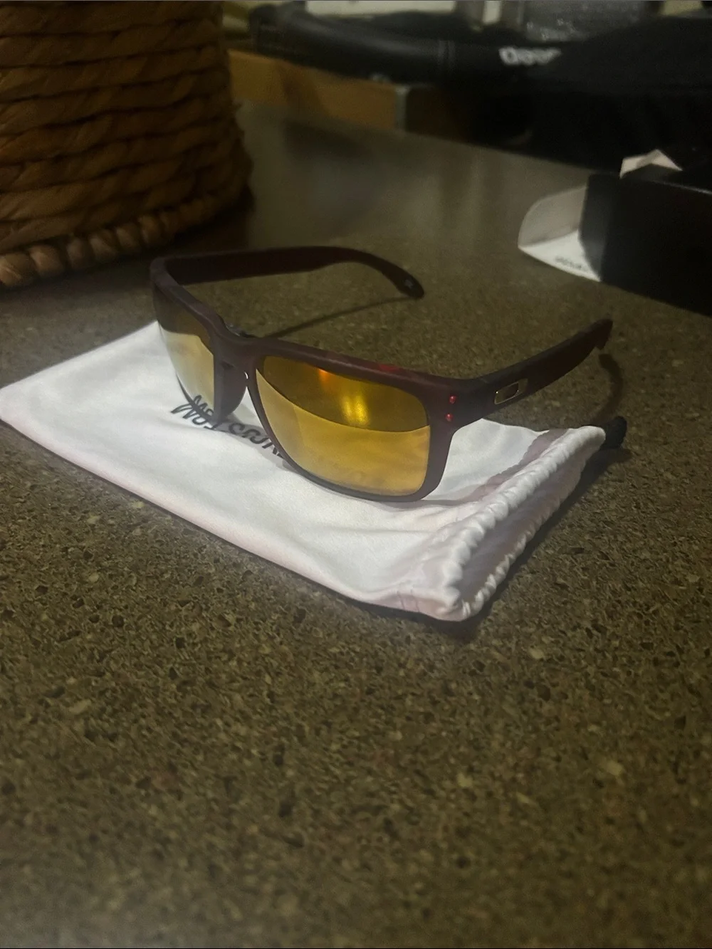 Oakley Custom Holbrook. Red camo frame/ Gold polarized lens. New unused.